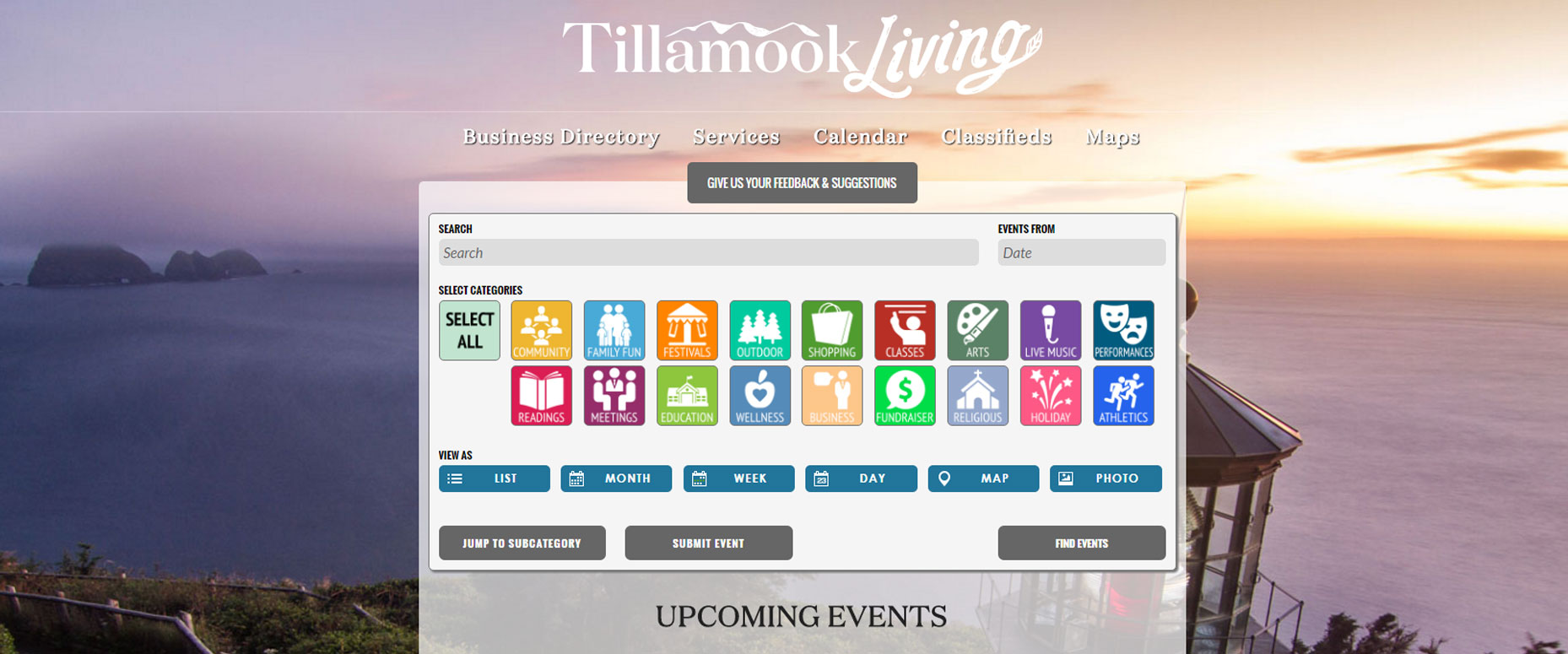 Tillamook Living Event Calendar