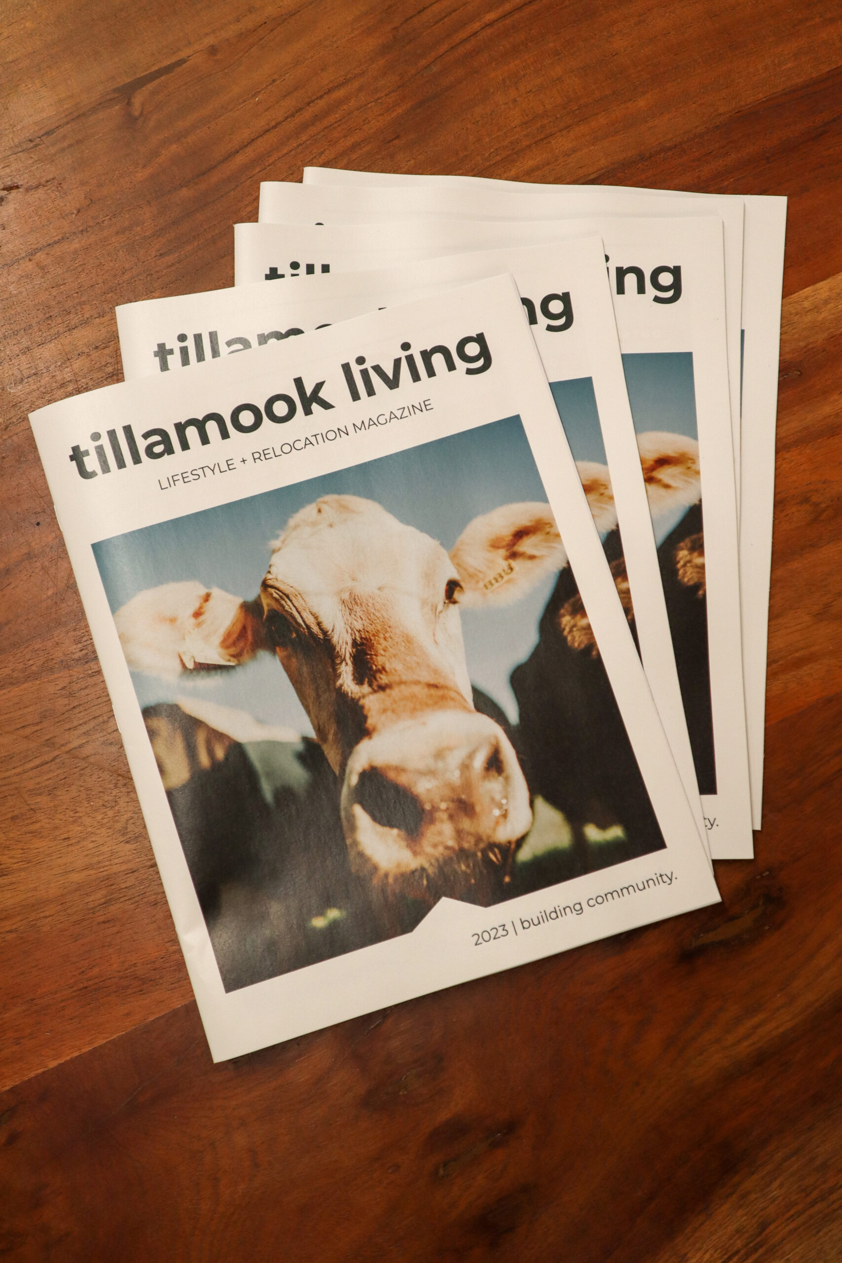 tillamook living cover with brown cow on the front