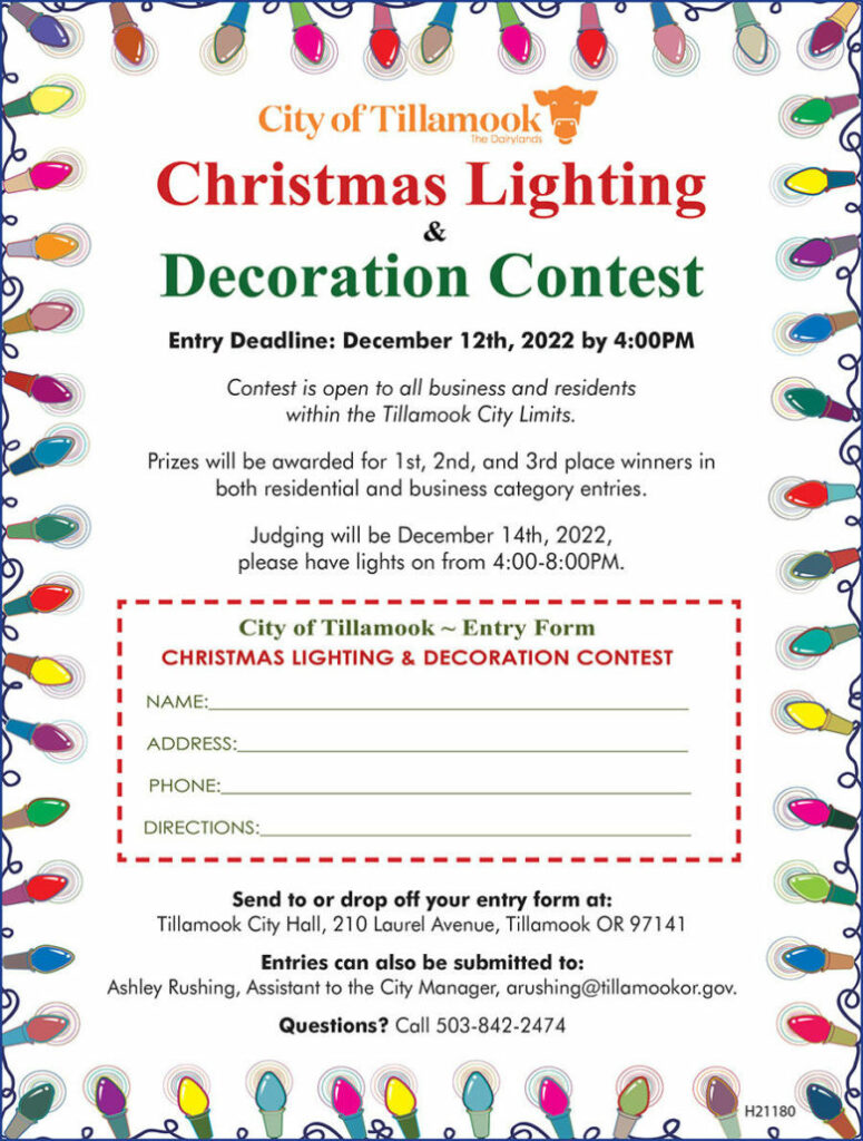 Christmas Lighting & Decoration Contest Tillamook Area Chamber of